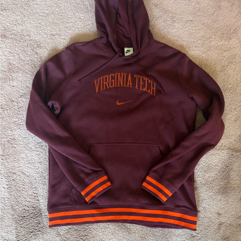 Nike Maroon‎ Hoodie Virginia Tech Center Check